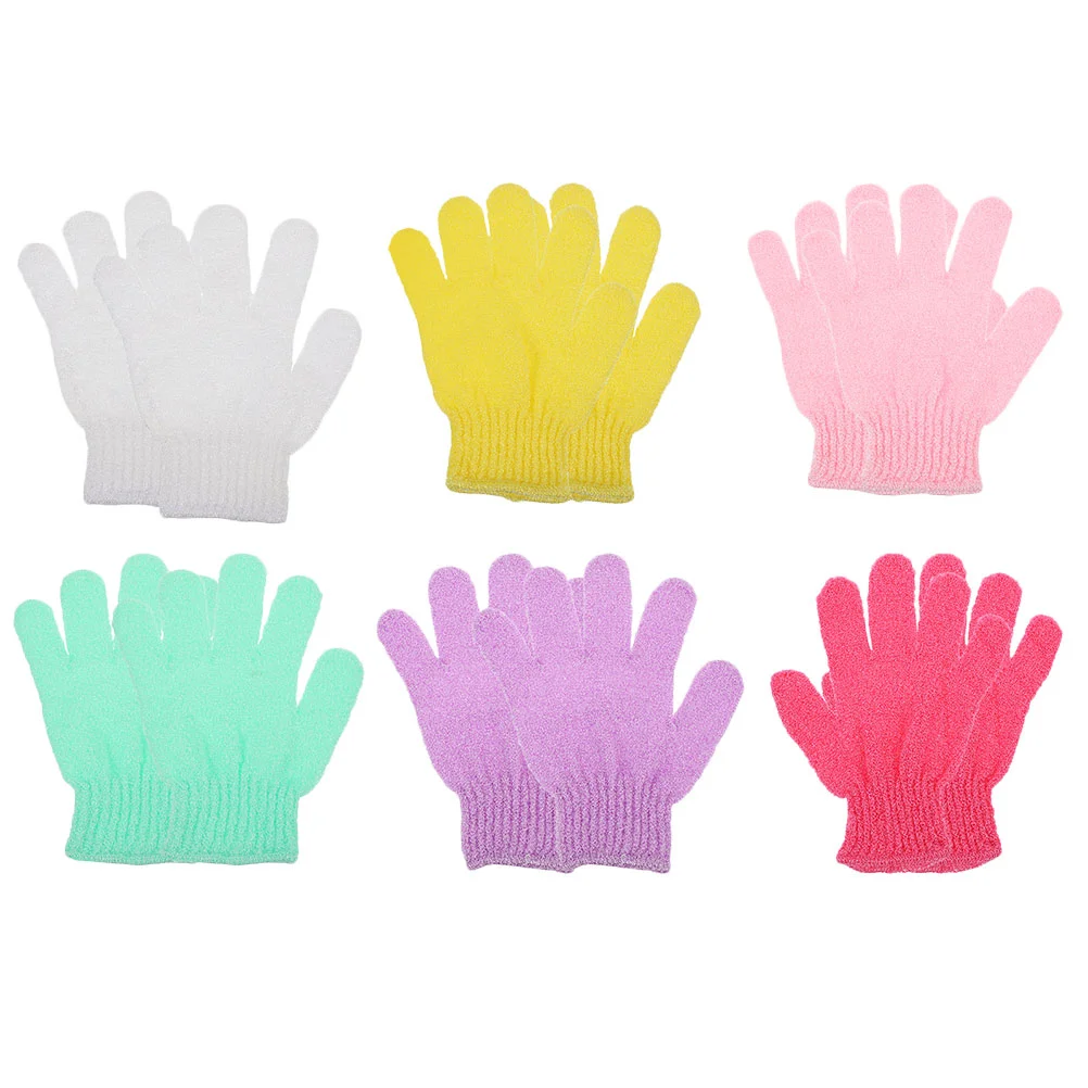 

12 Pcs Exfoliating Shower Glove Body Scrubs Women Exfoliator Charcoal Spa Gloves