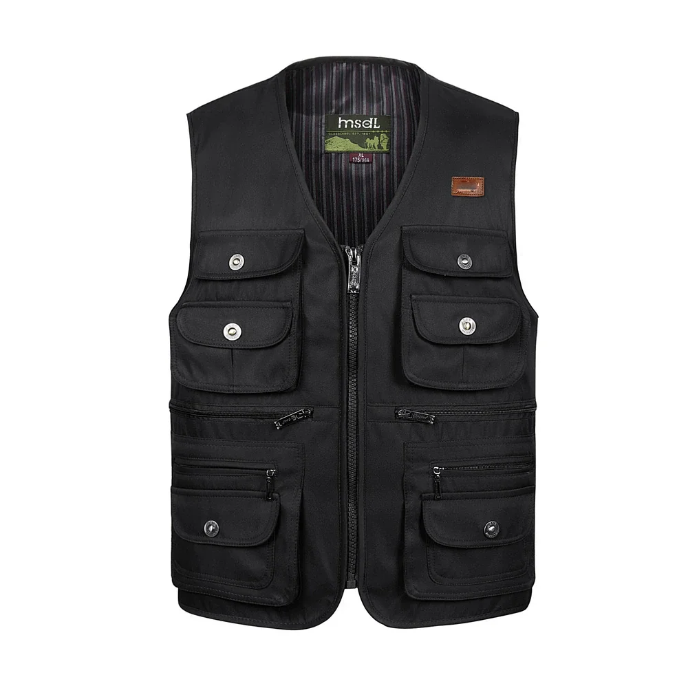 Men Large Size XL-4XL Motorcycle Casual Vest Male Multi-Pocket Tactical Fashion Waistcoats High Quality Masculino Overalls vest
Men Large Size XL-4XL Motorcycle Casual Vest Male Multi-Pocket Tactical Fashion Waistcoats High Quality Masculino Overalls vest