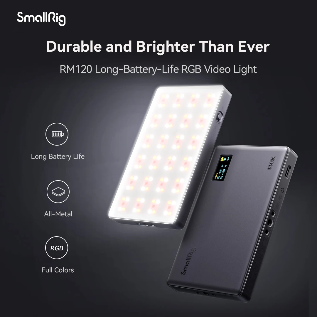 SmallRig RM120 Супер долгий срок службы батареи RGB светильник портативный все в одном дизайн ультратонкий RGB свет 2500K ~ 8500K 3808
SmallRig RM120 Супер долгий срок службы батареи RGB светильник портативный все в одном дизайн ультратонкий RGB свет 2500K ~ 8500K 3808