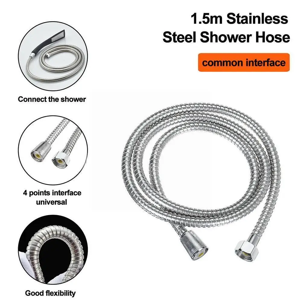 Steel Flexible Shower Hose Long Bathroom Shower Water Plumbing Tube Pipe Bathroom Pulling Hose Accessories Extension D2w7
Steel Flexible Shower Hose Long Bathroom Shower Water Plumbing Tube Pipe Bathroom Pulling Hose Accessories Extension D2w7