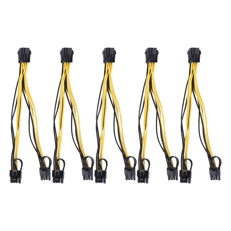 5Pcs 6Pin To 2X8pin(6+2) Cable For BTC Miner Graphics Card Power Splitter Cable PCIE 6Pin To Dual 8Pin Power Cable
5Pcs 6Pin To 2X8pin(6+2) Cable For BTC Miner Graphics Card Power Splitter Cable PCIE 6Pin To Dual 8Pin Power Cable