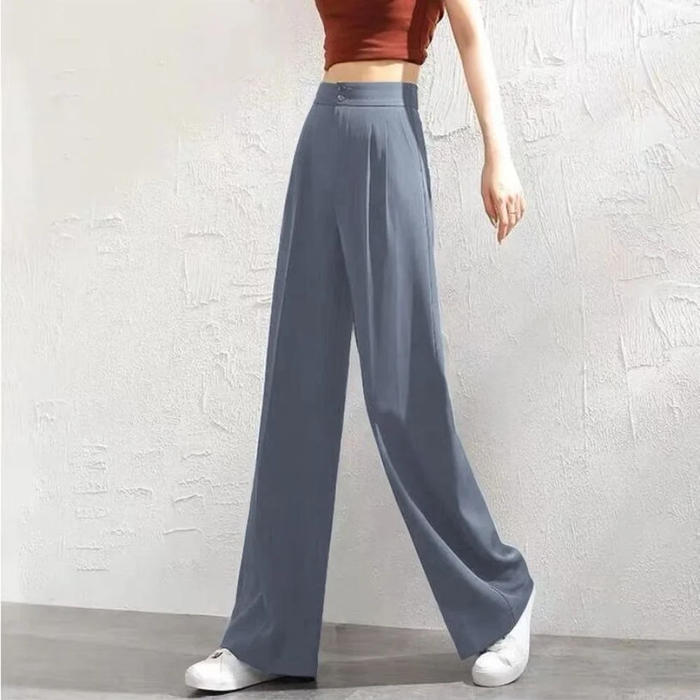 Casual High Waist Wide Leg Pants Women Loose Floor-Length Oversized Trousers 2022 Spring Summer Korean Black WhiteSuit Pants
Casual High Waist Wide Leg Pants Women Loose Floor-Length Oversized Trousers 2022 Spring Summer Korean Black WhiteSuit Pants