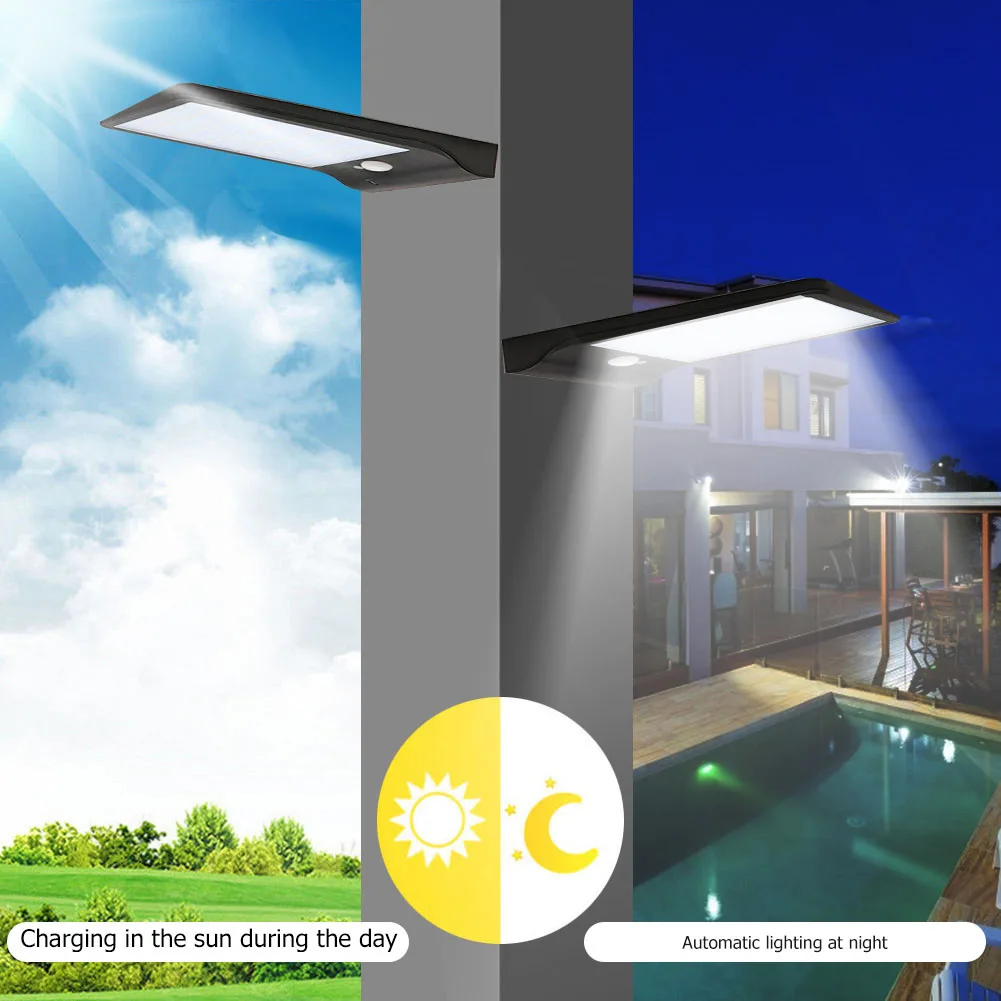 Waterproof 48LED Solar Light Human Induction Sensor 3 Modes for Street Wall Lamp Good Transmittance and Uniform Lighting
Waterproof 48LED Solar Light Human Induction Sensor 3 Modes for Street Wall Lamp Good Transmittance and Uniform Lighting