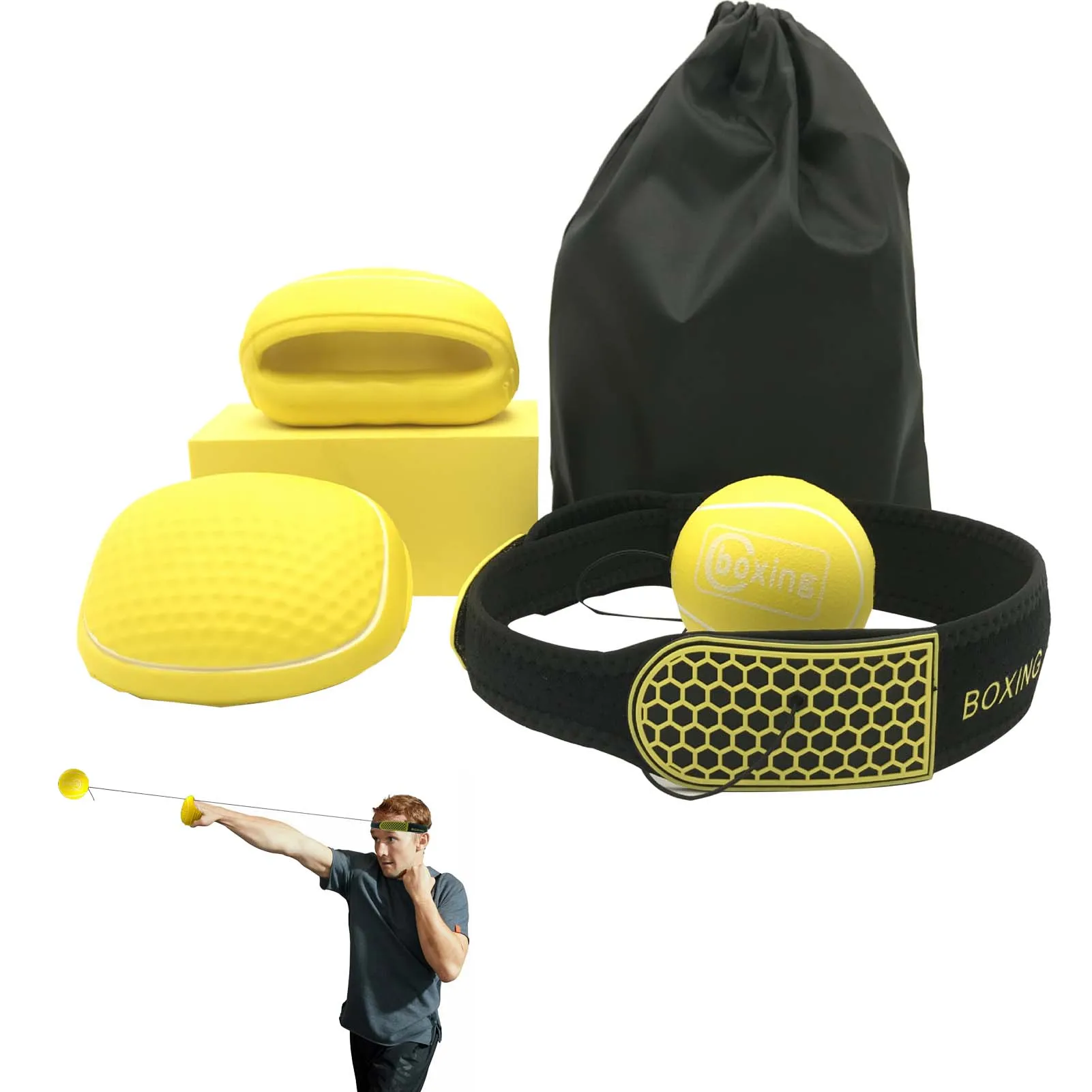 Boxing Reflex Ball Set Boxing Training Equipment With Adjustable Headband Punching React Head Ball With Headband Speed Hand Eye
Boxing Reflex Ball Set Boxing Training Equipment With Adjustable Headband Punching React Head Ball With Headband Speed Hand Eye