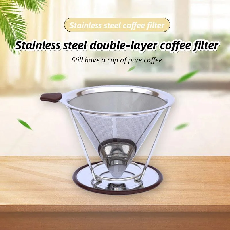 Stainless Steel Coffee Filter Holder Reusable Coffee Filters Dripper v60 Drip Coffee Baskets Double-layer Coffee Filter Dropship
Stainless Steel Coffee Filter Holder Reusable Coffee Filters Dripper v60 Drip Coffee Baskets Double-layer Coffee Filter Dropship