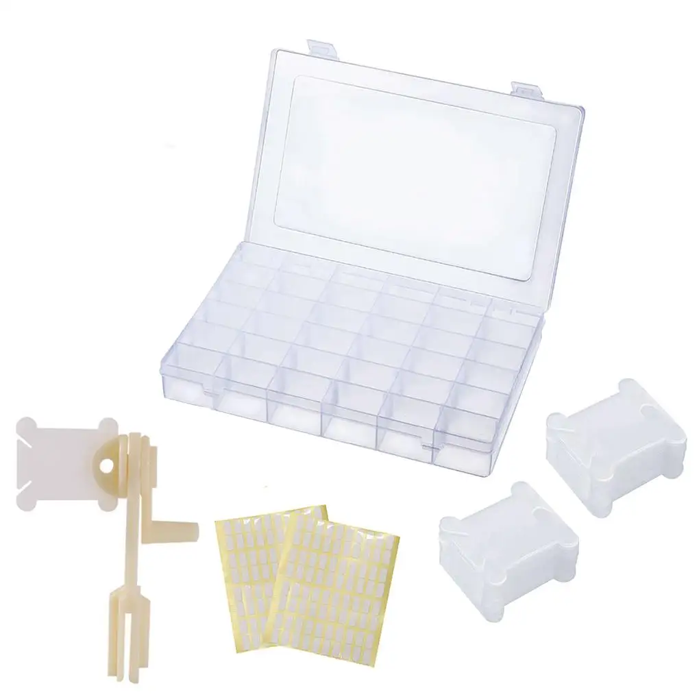 Plastic Embroidery Floss Organizer Box 36 Grid Thread Bobbins Container Cross Stitch Sewing Storage DIY Sewing Accessories Set
Plastic Embroidery Floss Organizer Box 36 Grid Thread Bobbins Container Cross Stitch Sewing Storage DIY Sewing Accessories Set