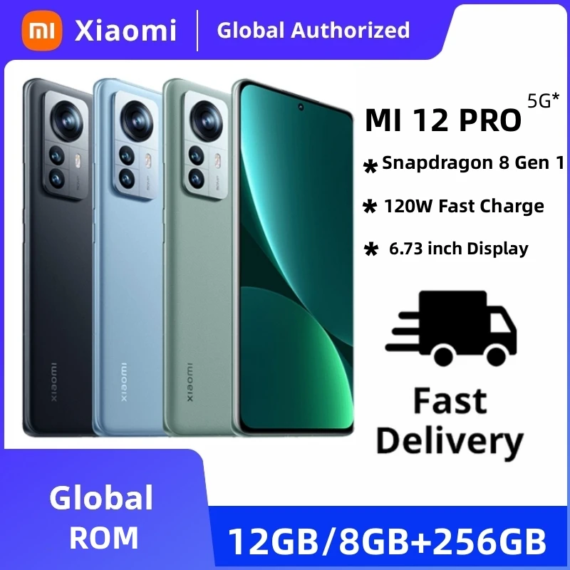 

Global ROM Xiaomi Mi 12 Pro 5G 6.73 inch Display 120Hz 4600mAh Snapdragon 8 Gen 1 Octa Core up to 120W Fast Charge Calling devic