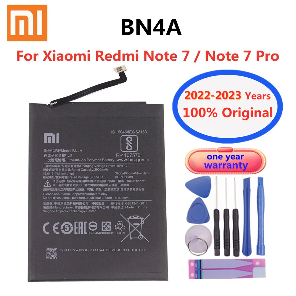 Оригинальный сменный аккумулятор Xiao mi 2023 года, для Xiaomi Redmi Note7 Note 7 Pro M1901F7C BN4A, оригинальный аккумулятор 4000 мАч + Инструменты
Оригинальный сменный аккумулятор Xiao mi 2023 года, для Xiaomi Redmi Note7 Note 7 Pro M1901F7C BN4A, оригинальный аккумулятор 4000 мАч + Инструменты