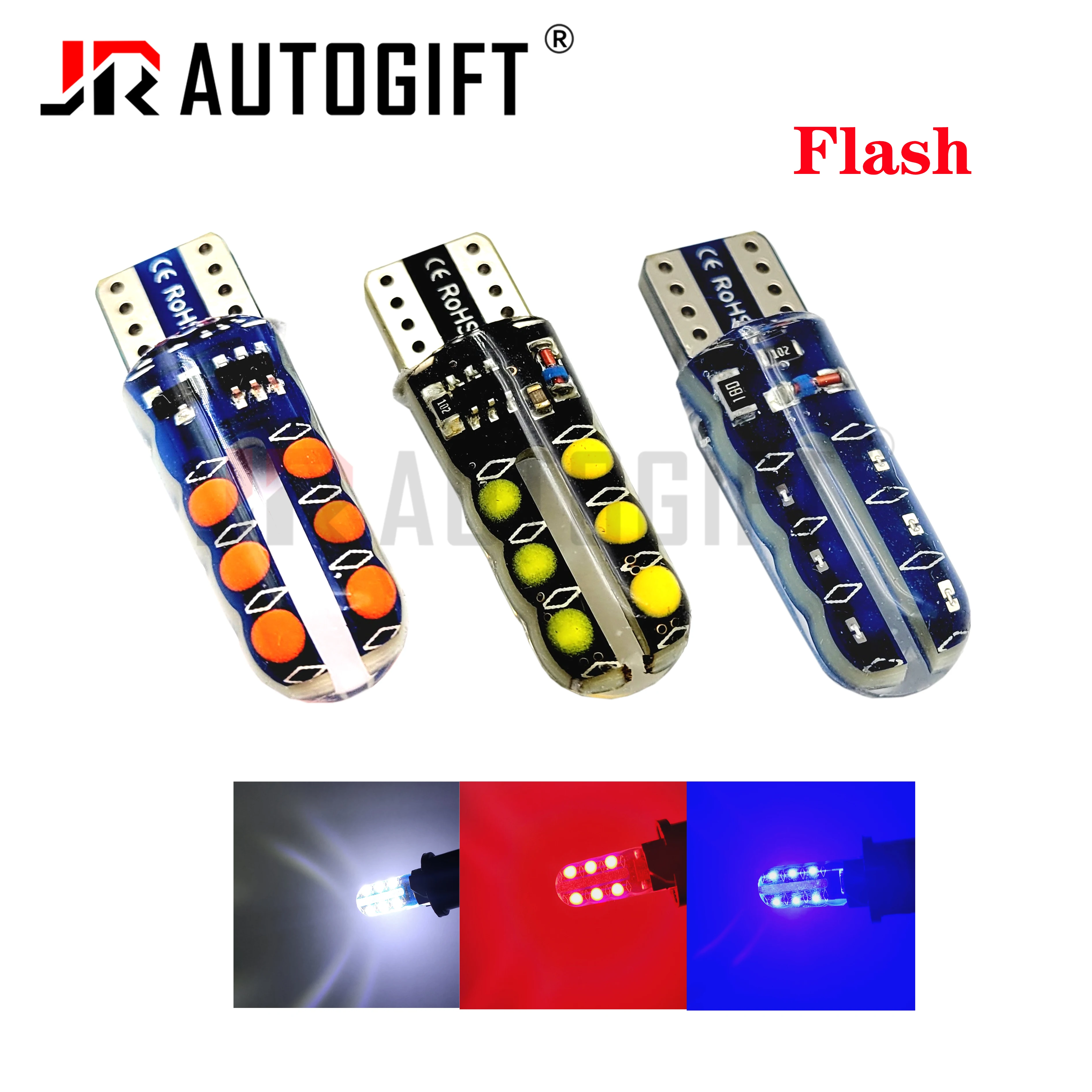 50PCS 12V Strobe Flash T10 194 168 W5W LED Bulb COB 12Chips License Plate Lights Signal Lamp Reading Light Silica Gel Red
50PCS 12V Strobe Flash T10 194 168 W5W LED Bulb COB 12Chips License Plate Lights Signal Lamp Reading Light Silica Gel Red