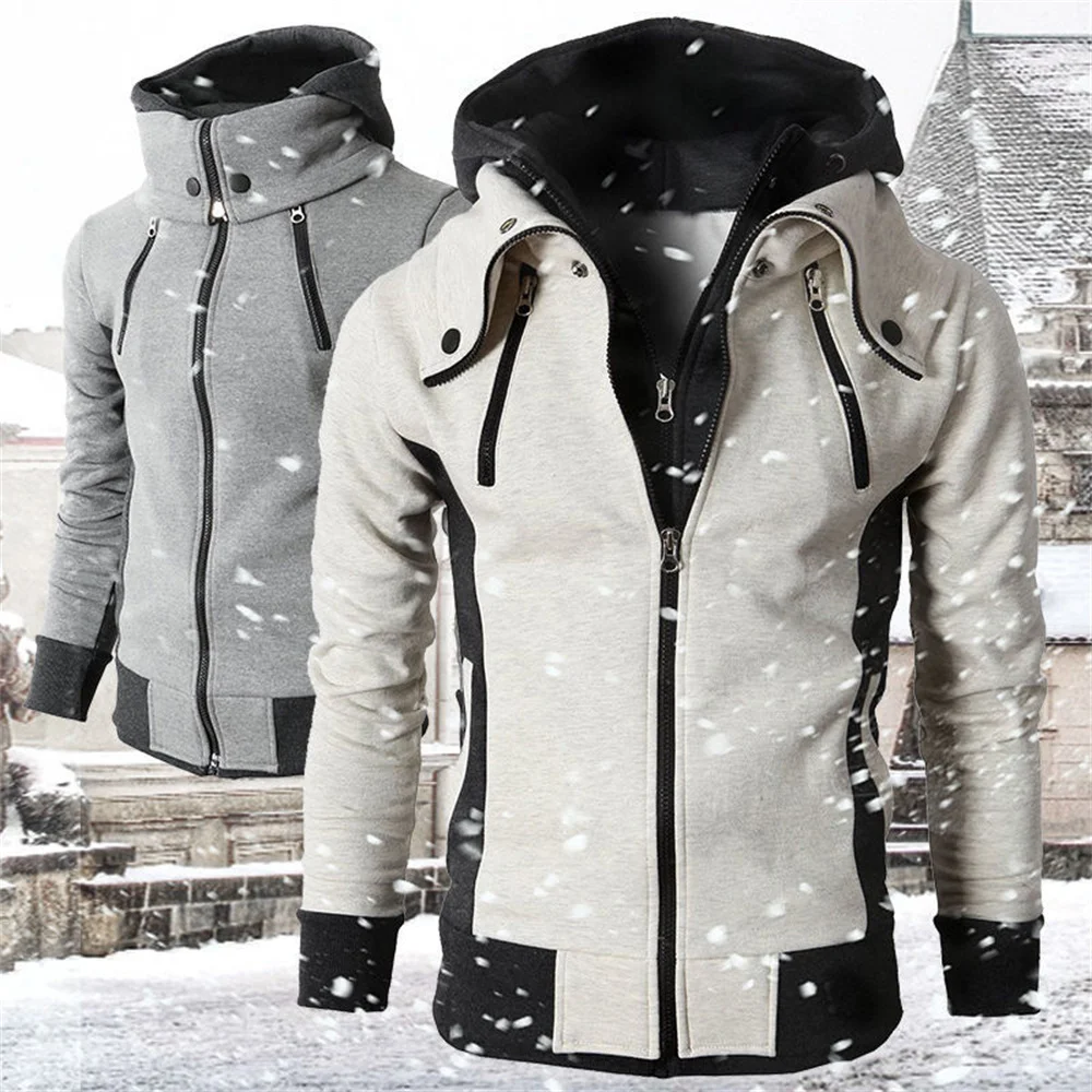 Zipper Men Jackets Autumn Winter Casual Fleece Coats Bomber Jacket Scarf Collar Fashion Hooded Male Outwear Slim Fit Hoody
Zipper Men Jackets Autumn Winter Casual Fleece Coats Bomber Jacket Scarf Collar Fashion Hooded Male Outwear Slim Fit Hoody