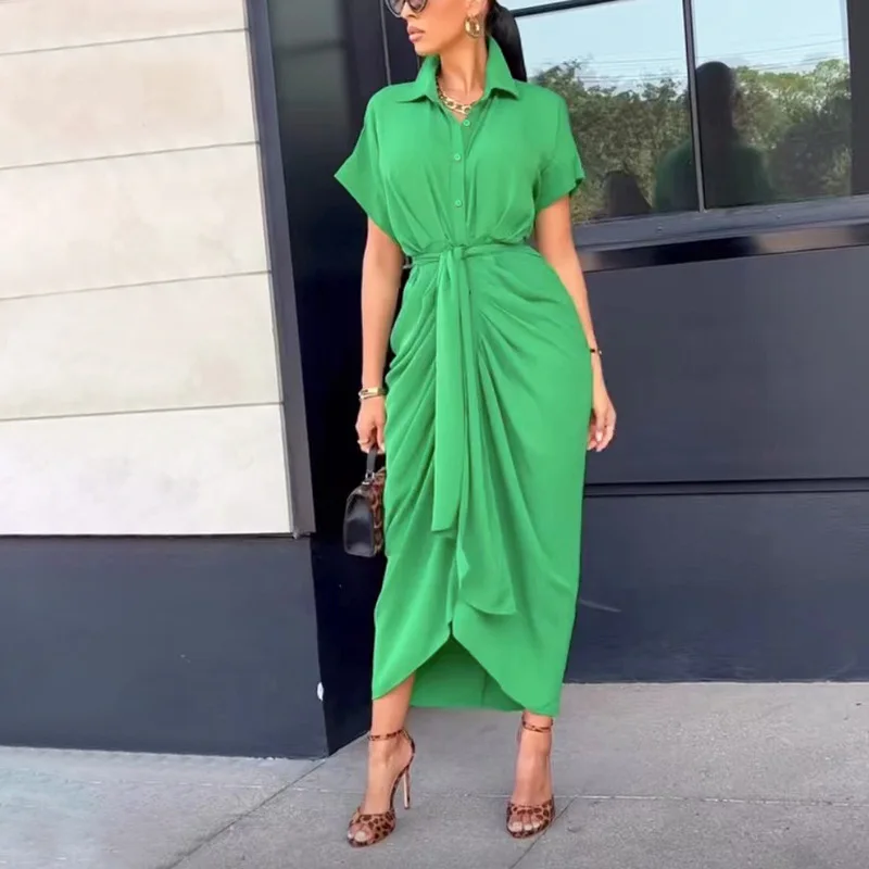 African Shirt Dress Women Lace Up Corset Short Sleeve Robes Summer Fashion New Solid Streetwear Long African Maxi Dress Vestidos
African Shirt Dress Women Lace Up Corset Short Sleeve Robes Summer Fashion New Solid Streetwear Long African Maxi Dress Vestidos