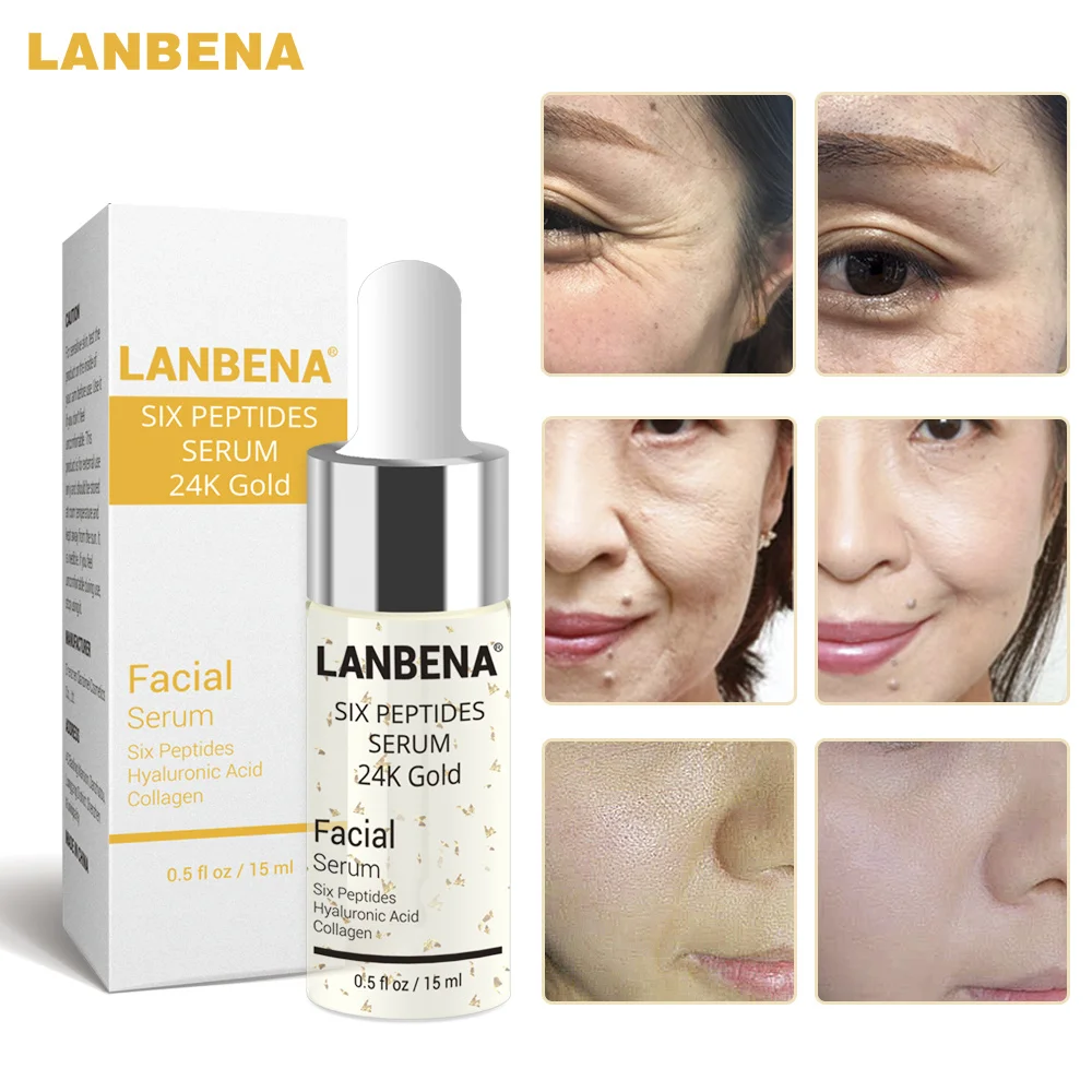 24K Gold Six Peptides Facial Serum Hyaluronic Acid Collagen Vitamin C Serum Anti-wrinkle Firming TSLM2
24K Gold Six Peptides Facial Serum Hyaluronic Acid Collagen Vitamin C Serum Anti-wrinkle Firming TSLM2