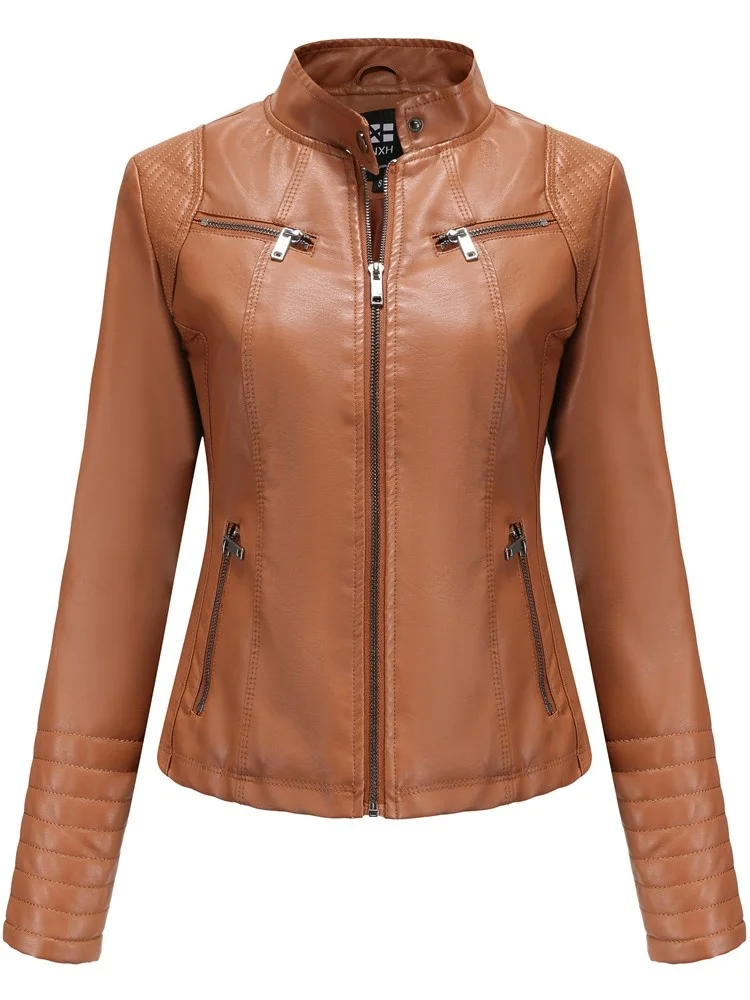 Women Faux Leather Jacket Autumn Winter Long Sleeve Plus Size Ladies Solid Zipper Biker Coat Female Casual Outwear 3XL
Women Faux Leather Jacket Autumn Winter Long Sleeve Plus Size Ladies Solid Zipper Biker Coat Female Casual Outwear 3XL
