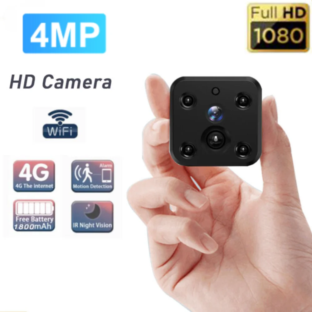 2K 4G SIM Card Wifi Mini IP Camera With Battery Video Record IR Night Vision Surveillance Security CCTV Micro Camcorder IP Cam
2K 4G SIM Card Wifi Mini IP Camera With Battery Video Record IR Night Vision Surveillance Security CCTV Micro Camcorder IP Cam