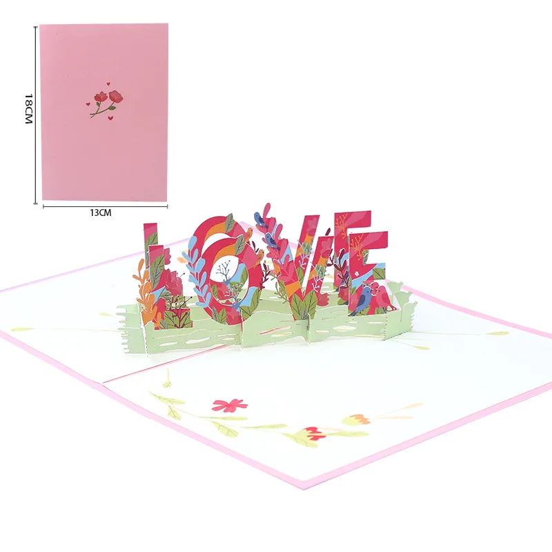 Creative Valentine's Day 3D Color Printing Greeting Card LOVE Blessing Card Paper Carving Gift
Creative Valentine's Day 3D Color Printing Greeting Card LOVE Blessing Card Paper Carving Gift