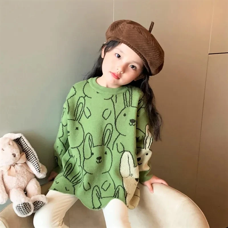 Kids Cute Rabbit Knit Sweaters for Girls Irregular O Neck Christmas Pullover Sweater Coat Toddler Baby Long Sleeve Sweaters 6 8
Kids Cute Rabbit Knit Sweaters for Girls Irregular O Neck Christmas Pullover Sweater Coat Toddler Baby Long Sleeve Sweaters 6 8