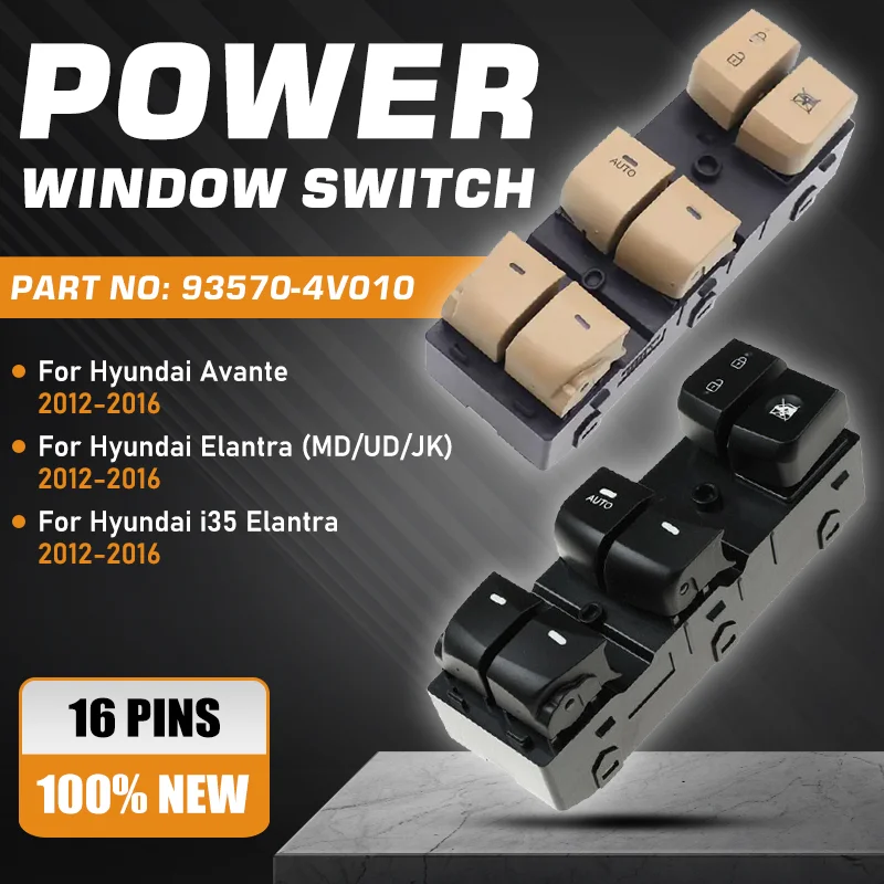 Автоматическая главная кнопка управления стеклоподъемником для Hyundai Avante Hyundai i35 Elantra MD UD JK MK1 2012-2016 93570-4V010 16-контактный 
Автоматическая главная кнопка управления стеклоподъемником для Hyundai Avante Hyundai i35 Elantra MD UD JK MK1 2012-2016 93570-4V010 16-контактный