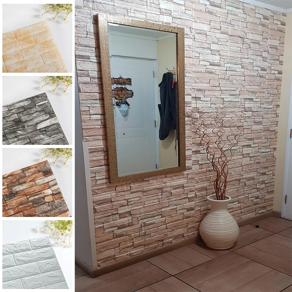 10Pcs 3D Pattern Brick Sticker Wall Decor Home Wallpaper Self-Adhesive Waterproof Panel for Living Room Bedroom Wall Decoration
10Pcs 3D Pattern Brick Sticker Wall Decor Home Wallpaper Self-Adhesive Waterproof Panel for Living Room Bedroom Wall Decoration