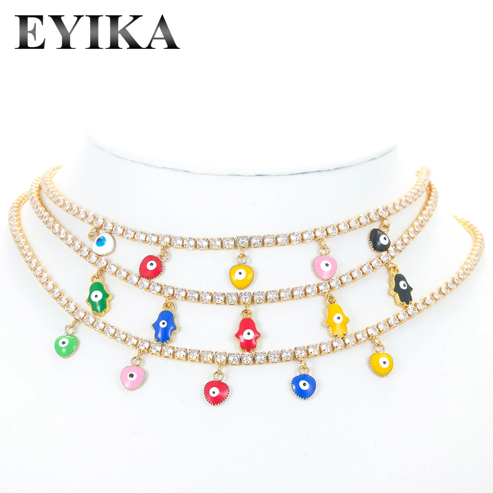 EYIKA, новое позолоченное яркое эмалированное сердце, подвеска, ожерелье, циркониевая теннисная цепь, женское колье, ювелирное изделие для дев...
EYIKA, новое позолоченное яркое эмалированное сердце, подвеска, ожерелье, циркониевая теннисная цепь, женское колье, ювелирное изделие для дев...