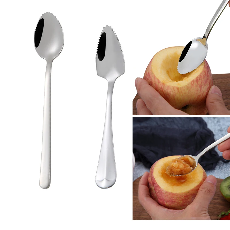 Stainless Steel Spoons Serrated Edge Spoons for Apple Grapefruit Fruit Scoop Multifunctional Kitchen Accessories Stirring Spoons
Stainless Steel Spoons Serrated Edge Spoons for Apple Grapefruit Fruit Scoop Multifunctional Kitchen Accessories Stirring Spoons