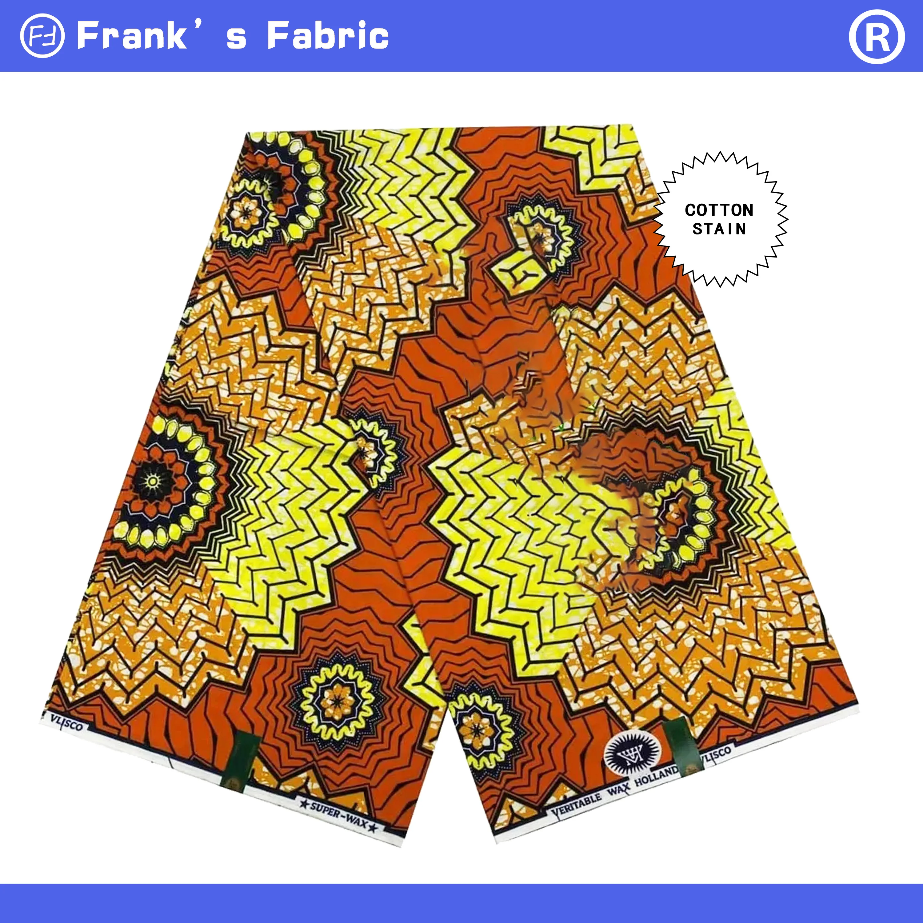 Real Wax African Super Ankara Wax Prints Cotton Fabric 100%Veritable Dutch Hollandais Original Batik Fabric For Sewing 6 Yards
Real Wax African Super Ankara Wax Prints Cotton Fabric 100%Veritable Dutch Hollandais Original Batik Fabric For Sewing 6 Yards