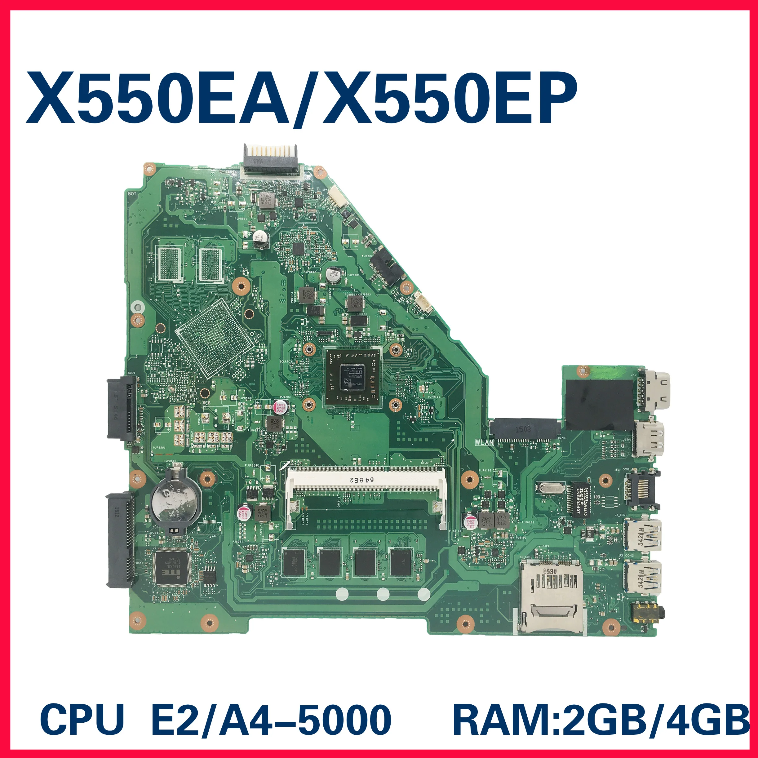 Материнская плата Dinzi X550EP Материнская плата ASUS F552E X552E X552W X552EP X550EA для ноутбука с искусственным дизайном, 4 Гб ОЗУ, 100% рабочий
Материнская плата Dinzi X550EP Материнская плата ASUS F552E X552E X552W X552EP X550EA для ноутбука с искусственным дизайном, 4 Гб ОЗУ, 100% рабочий