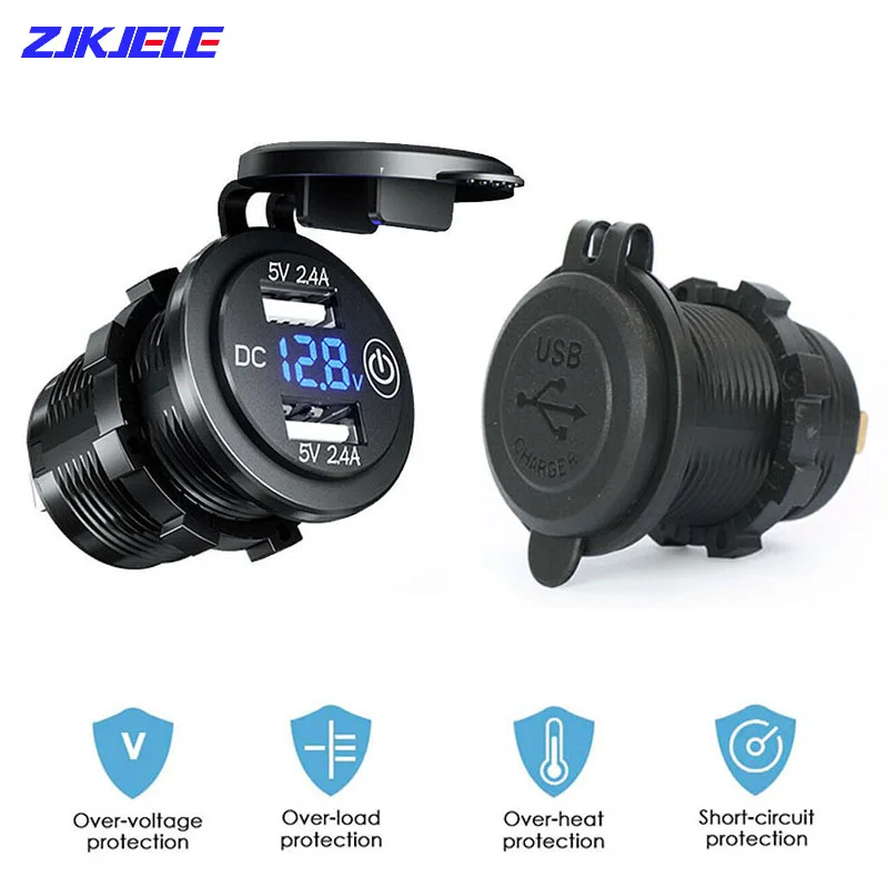 Dual USB Car Charger Outlet Waterproof Charger Socket PD Type C and QC3.0 USB Port USB Socket for Car Boat Marine Truck 12V-24V
Dual USB Car Charger Outlet Waterproof Charger Socket PD Type C and QC3.0 USB Port USB Socket for Car Boat Marine Truck 12V-24V