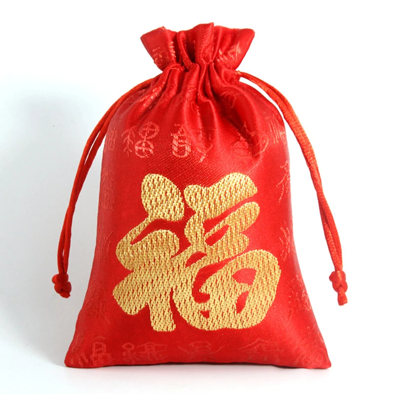 Jewelry Pouches Small Accessory Packaging Display Fabric drawstring bag Red Vintage Chinese Lucky Word FU Pouch Coins Bags
Jewelry Pouches Small Accessory Packaging Display Fabric drawstring bag Red Vintage Chinese Lucky Word FU Pouch Coins Bags