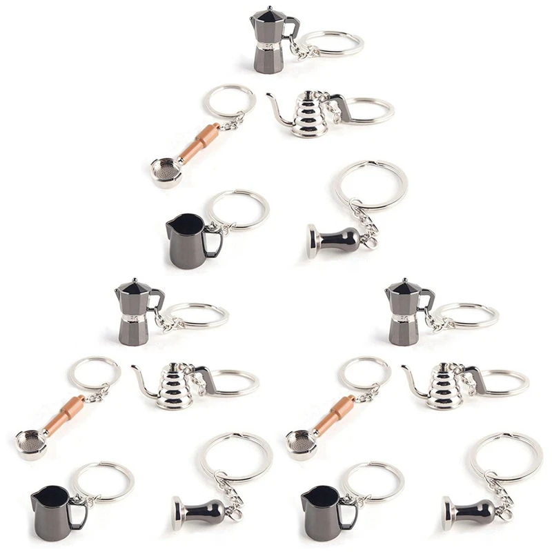 2023 Hot Sale-15PCS Creative Barista Coffee Tamper Keychain Espresso Portafilter Moka Pitcher Keyring Portable Coffee Accessorie
2023 Hot Sale-15PCS Creative Barista Coffee Tamper Keychain Espresso Portafilter Moka Pitcher Keyring Portable Coffee Accessorie