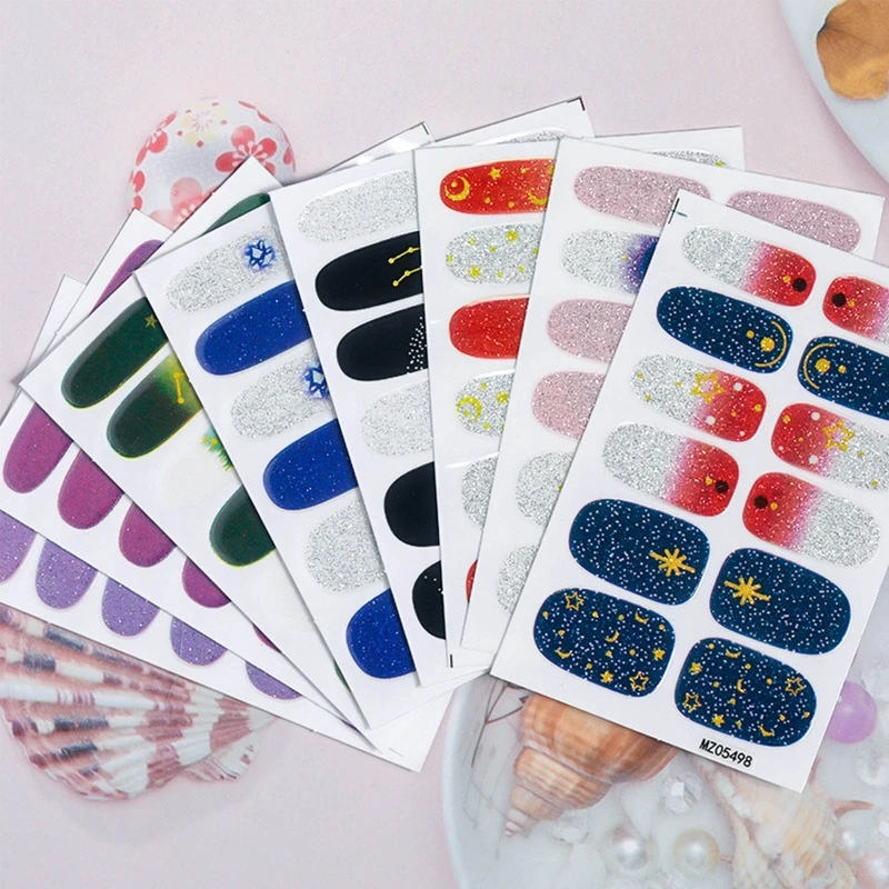 48 Pcs Gradient Full Nail Stickers Full Wrap Nail Stickers Self-Adhesive Nail Art Decal Strips for DIY Nail Art Decor
48 Pcs Gradient Full Nail Stickers Full Wrap Nail Stickers Self-Adhesive Nail Art Decal Strips for DIY Nail Art Decor