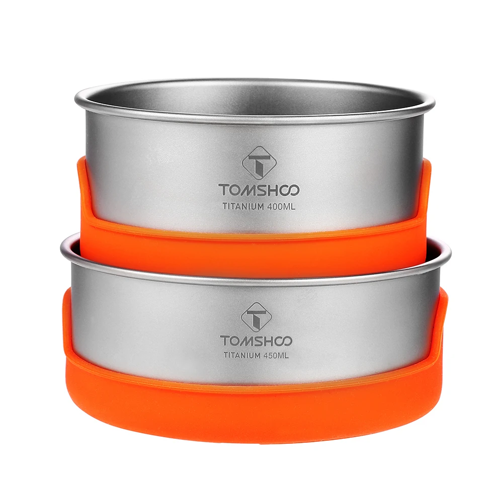 TOMSHOO 400ml/450ml Titanium Camping Bowls Set Titanium Bowl Dinner Food Container for Outdoor Camping Hiking Backpacking
TOMSHOO 400ml/450ml Titanium Camping Bowls Set Titanium Bowl Dinner Food Container for Outdoor Camping Hiking Backpacking