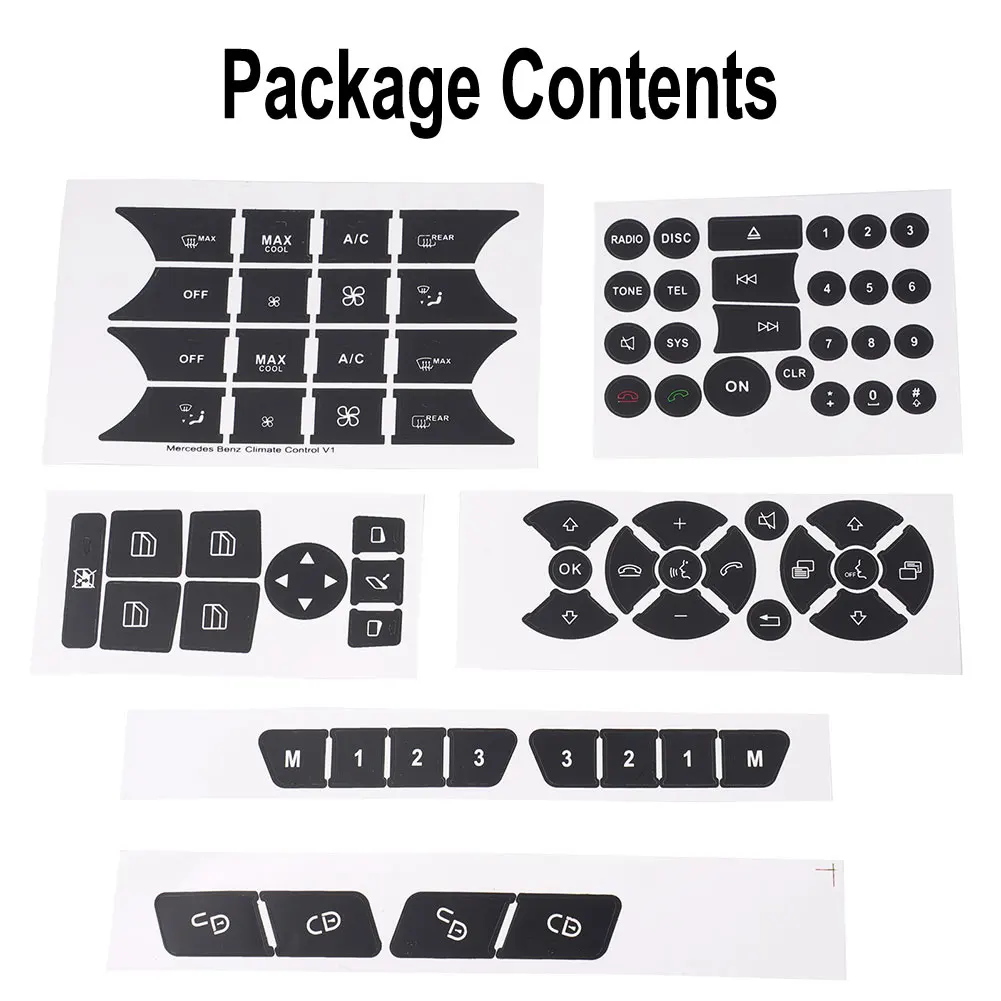 For Mercedes 2007-14 Steering Wheel AC Window Button Repair Decals Sticker Car Interior Stickers Interior Parts Car Accessories
For Mercedes 2007-14 Steering Wheel AC Window Button Repair Decals Sticker Car Interior Stickers Interior Parts Car Accessories