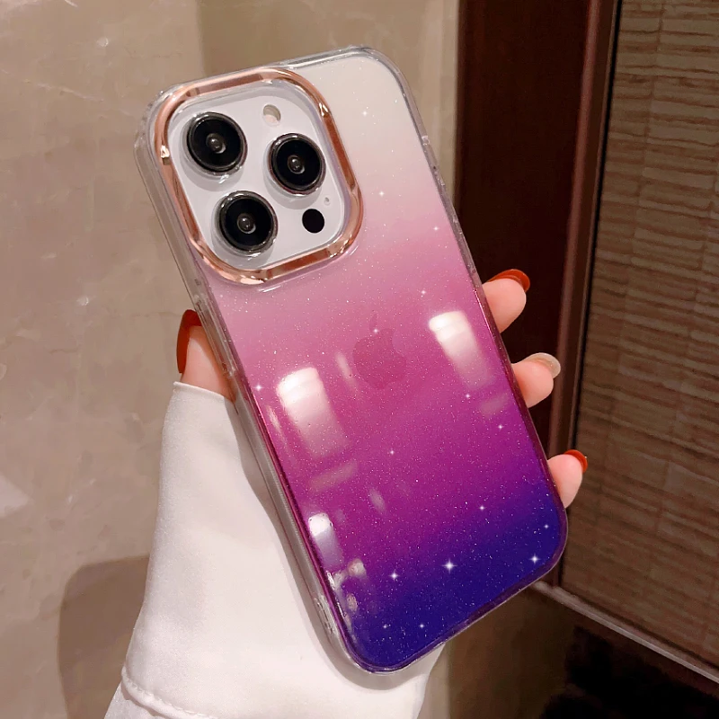 Gradient Glitter Transparent Acrylic Soft Case For iPhone 14 Pro Max 14 Pro 13 12 11 12 MiNi 13MiNi Plating Lens Protector Cover
Gradient Glitter Transparent Acrylic Soft Case For iPhone 14 Pro Max 14 Pro 13 12 11 12 MiNi 13MiNi Plating Lens Protector Cover