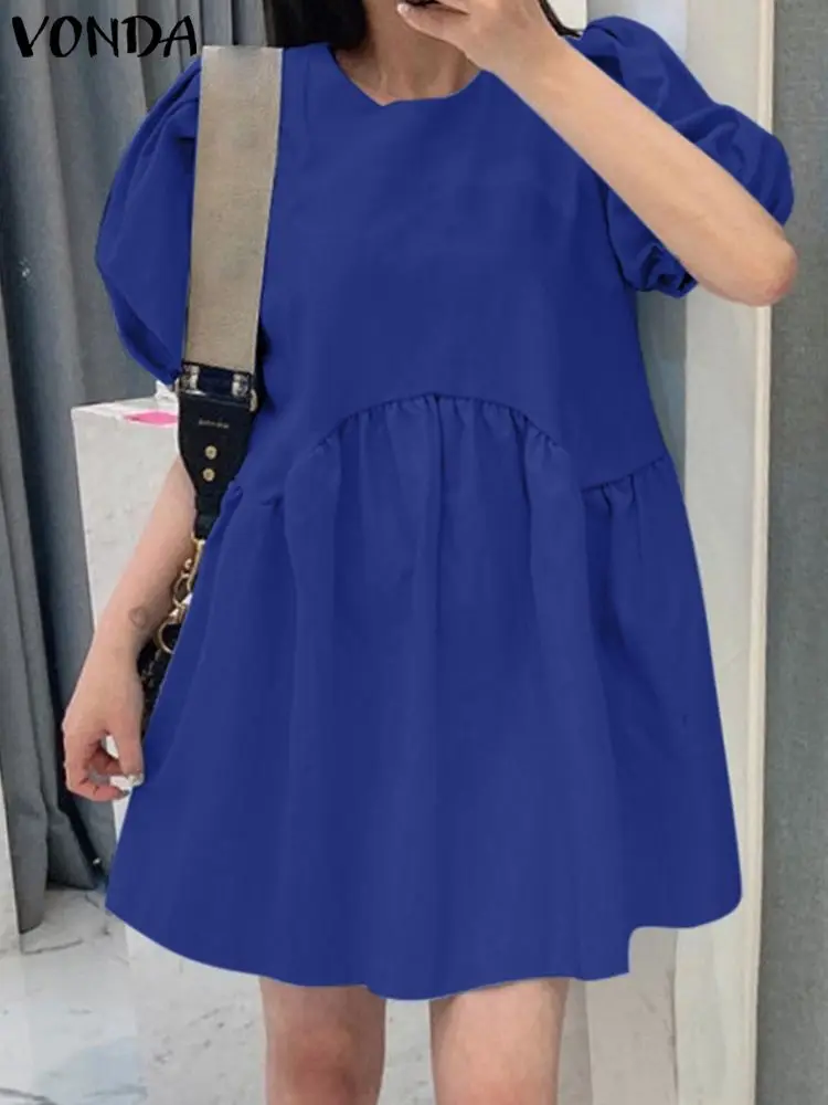 Vintage Solor Color Party Mini Dress Women Loose Dress 2022 VONDA Beach Sundress Bohemian Summer Sundress Femininas Robe Femme
Vintage Solor Color Party Mini Dress Women Loose Dress 2022 VONDA Beach Sundress Bohemian Summer Sundress Femininas Robe Femme