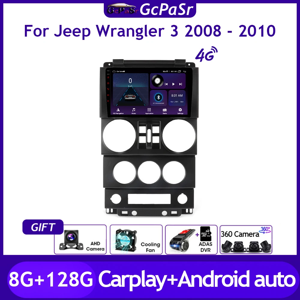 Car Radio Video Autoradio Multimedia Player Monitor For Jeep Wrangler 3 JK 2008 - 2010 Android Navigation GPS Audio Carplay IPS
Car Radio Video Autoradio Multimedia Player Monitor For Jeep Wrangler 3 JK 2008 - 2010 Android Navigation GPS Audio Carplay IPS