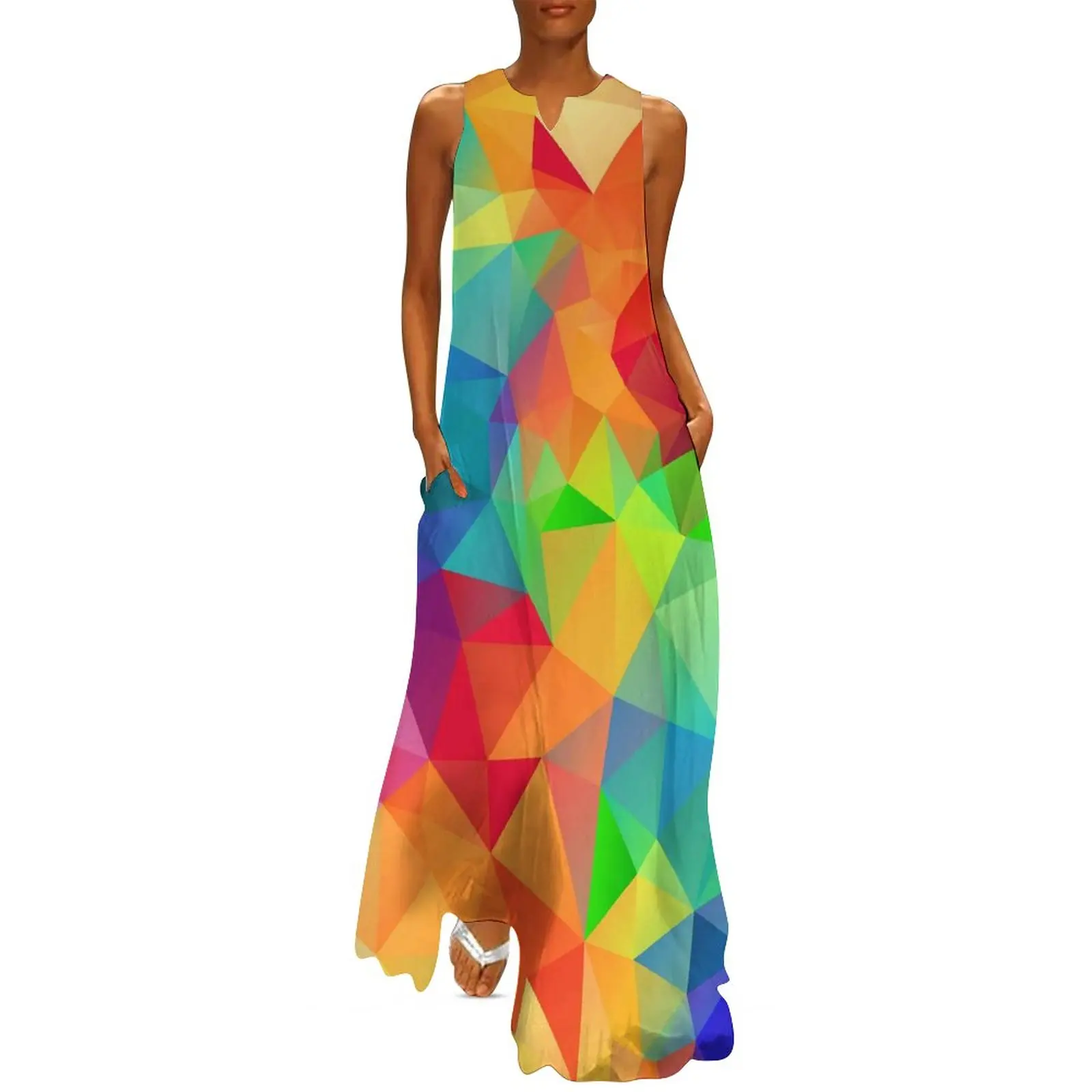 Ombre Print Dress Colorful Polygon Trendy Maxi Dress V Neck Fashion Casual Long Dresses Street Wear Oversized Vestidos
Ombre Print Dress Colorful Polygon Trendy Maxi Dress V Neck Fashion Casual Long Dresses Street Wear Oversized Vestidos