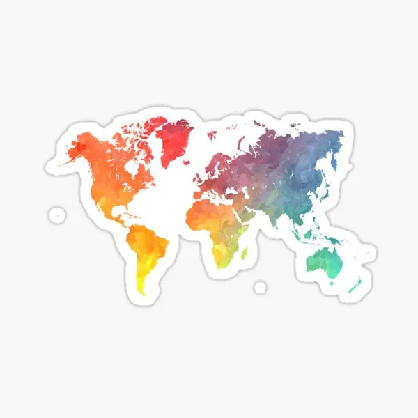 

Карта мира цветные 5 шт. наклеек для дома окно фон Искусство мультфильм багаж аниме комната Смешные бутылки для воды бампер