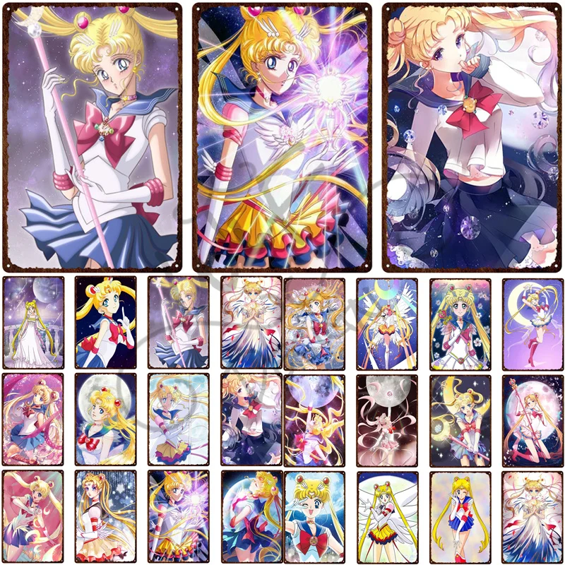 Bandai Sailor Moon Retro Poster Tin Painting Cartoon Japanese Anime Metal Garage Man Cave Room Decorative Wall Print Clearly
Bandai Sailor Moon Retro Poster Tin Painting Cartoon Japanese Anime Metal Garage Man Cave Room Decorative Wall Print Clearly