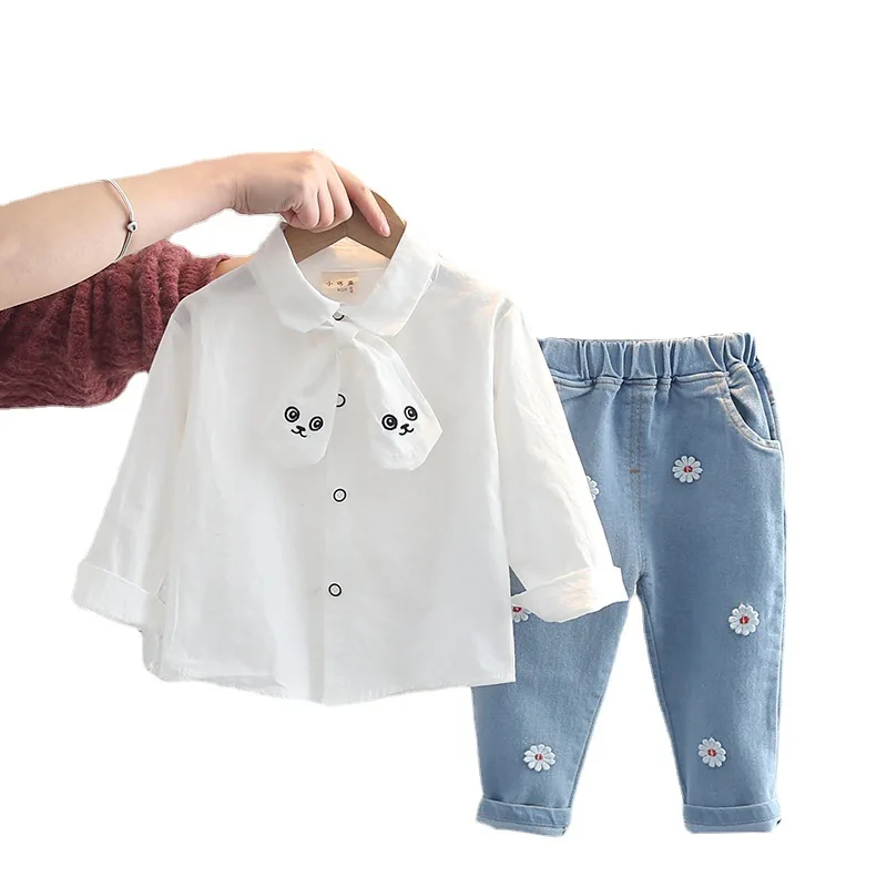 1-4Years Fashion Girls Clothing Sets Spring Kids Girls Cute Long Sleeve Shirts + Flower Jeans Casual Girls Outfits Kids Clothes
1-4Years Fashion Girls Clothing Sets Spring Kids Girls Cute Long Sleeve Shirts + Flower Jeans Casual Girls Outfits Kids Clothes