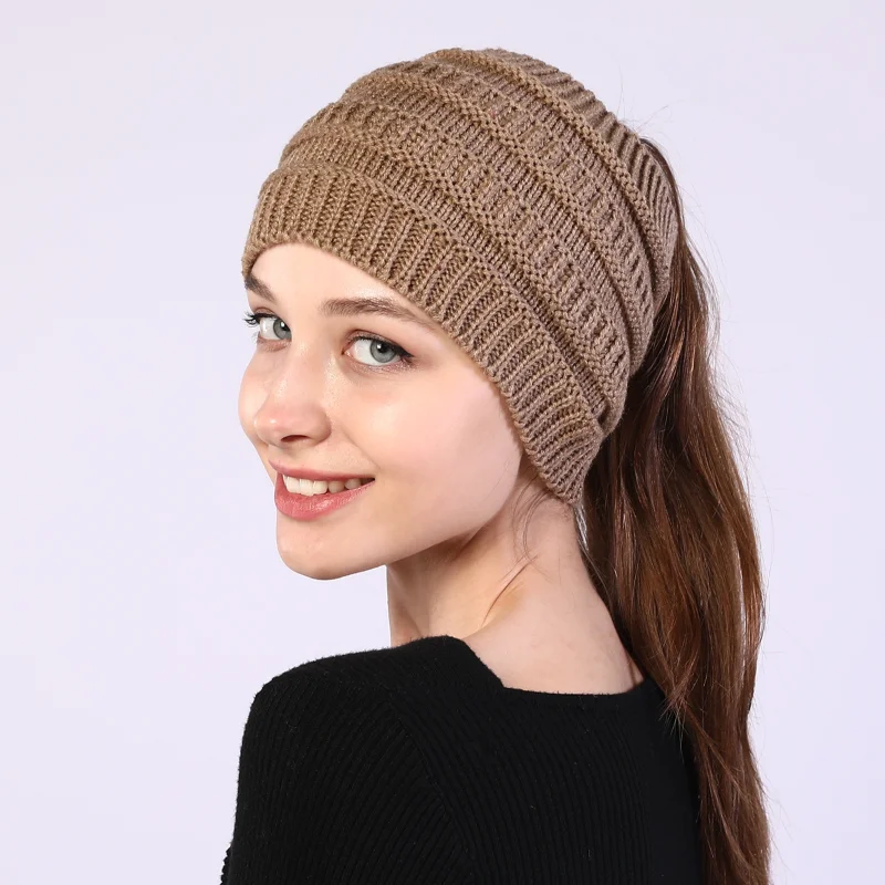 Fashion Women Autumn Winter Ponytail Beanie Hat Women's Warm Beanies Ski Bonnets Hats Lady Stretch Knitted Female Skullies
Fashion Women Autumn Winter Ponytail Beanie Hat Women's Warm Beanies Ski Bonnets Hats Lady Stretch Knitted Female Skullies