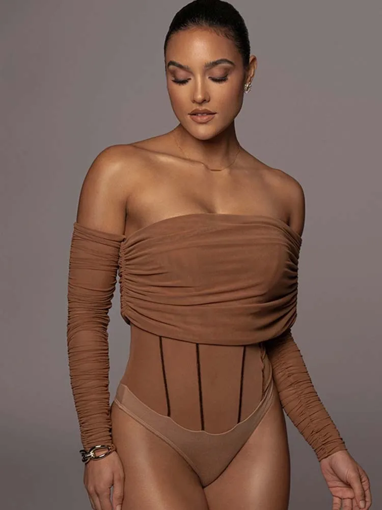 Summer Sexy Bodysuit For Women Casual Slash Neck Mesh Patchwork See Through Skinny Jumpsuit Women Rompers Solid Ladies Overalls
Summer Sexy Bodysuit For Women Casual Slash Neck Mesh Patchwork See Through Skinny Jumpsuit Women Rompers Solid Ladies Overalls