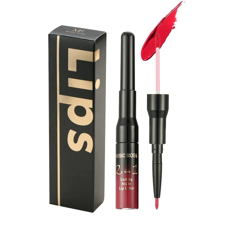 Two-in-one Lip Gloss + Lip Liner Matte Lipstick Non-stick Cup Moisturizing High Color Rendering Double-ended Lip Gloss Pen
Two-in-one Lip Gloss + Lip Liner Matte Lipstick Non-stick Cup Moisturizing High Color Rendering Double-ended Lip Gloss Pen