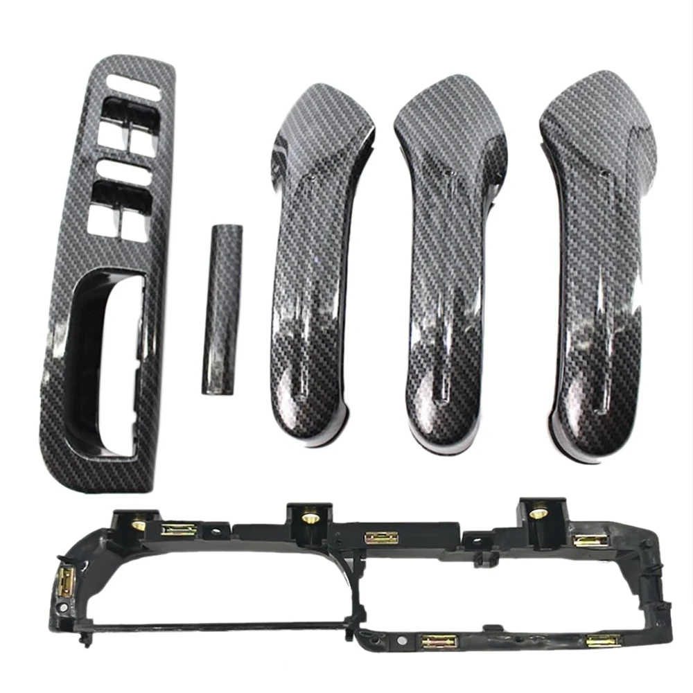 Carbon Fiber Car Interior Door Grab Handle Cover + Window Lift Switch Panel Cover Set for Jetta Golf MK4 1999-2004
Carbon Fiber Car Interior Door Grab Handle Cover + Window Lift Switch Panel Cover Set for Jetta Golf MK4 1999-2004