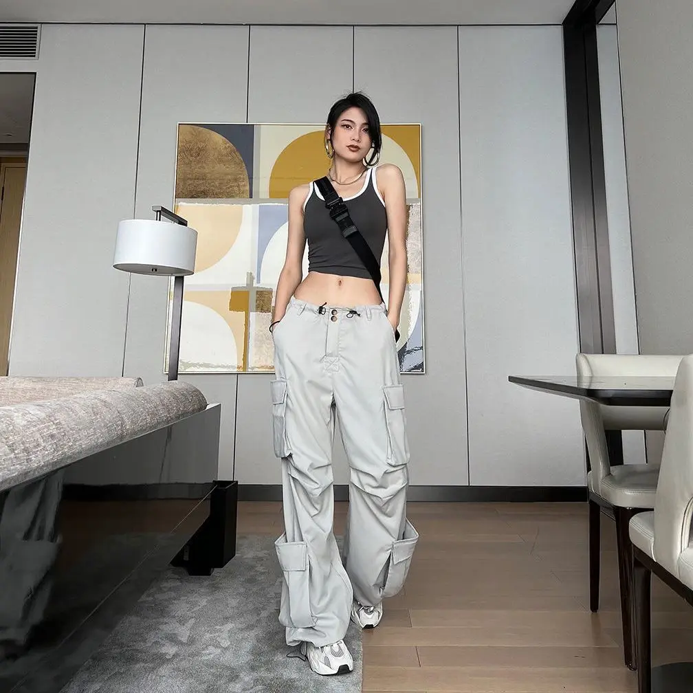 Y2K Women's Pants Wide Leg Pants Hip Hop Casual Elastic Waist Pocket Autumn Winter Loose Full Length Solid Trousers Female New
Y2K Women's Pants Wide Leg Pants Hip Hop Casual Elastic Waist Pocket Autumn Winter Loose Full Length Solid Trousers Female New