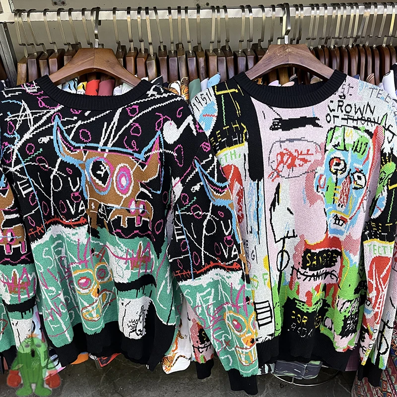 Dropshipping WACKO Sweater High Quality Full Print Graffiti Green Round Neck Pullover Winter Men Women Knitted Sweatshirts
Dropshipping WACKO Sweater High Quality Full Print Graffiti Green Round Neck Pullover Winter Men Women Knitted Sweatshirts