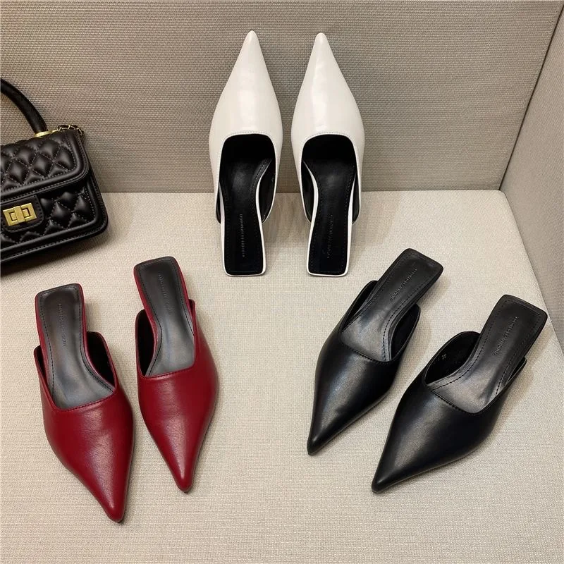 Low Heels Mules Women 2022 Trend Summer Pointed Toe Slippers Pu Leather Outdoor Casual Slides Party Sandals Elegant Dress Shoes
Low Heels Mules Women 2022 Trend Summer Pointed Toe Slippers Pu Leather Outdoor Casual Slides Party Sandals Elegant Dress Shoes