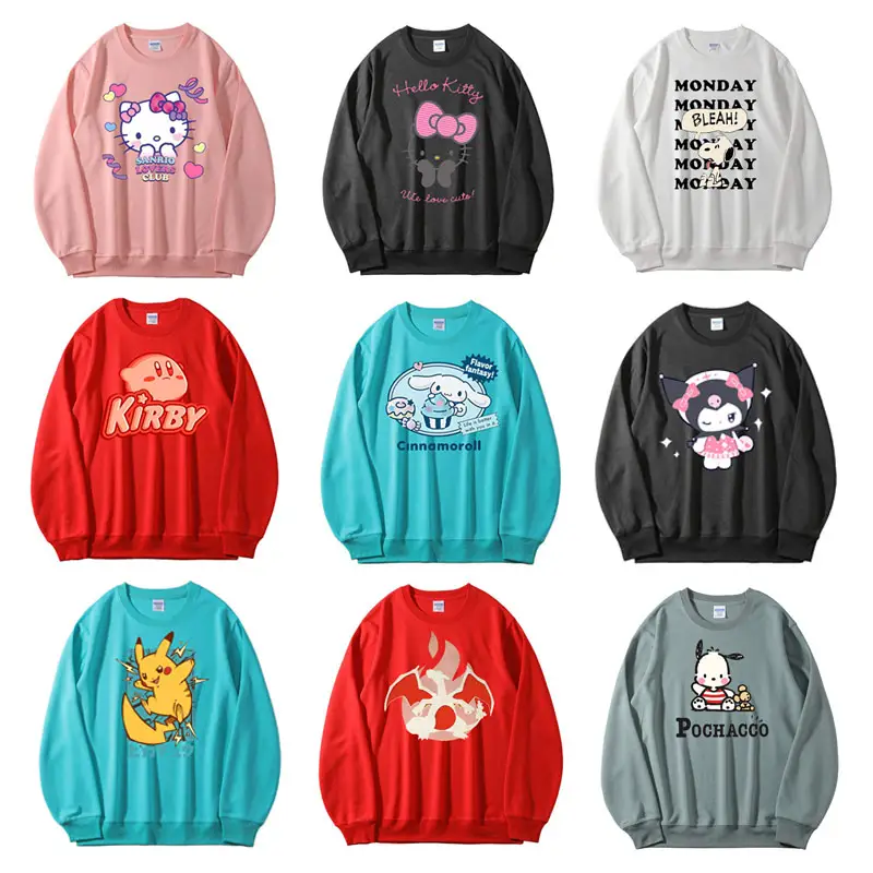 Cartoon New Fashion Pullover Tops Sanrio Kuromi Melody Kt Cat Kawaii Sweet Print Hoodie Sweatshirt Long Sleeve Top Clothes Gift
Cartoon New Fashion Pullover Tops Sanrio Kuromi Melody Kt Cat Kawaii Sweet Print Hoodie Sweatshirt Long Sleeve Top Clothes Gift