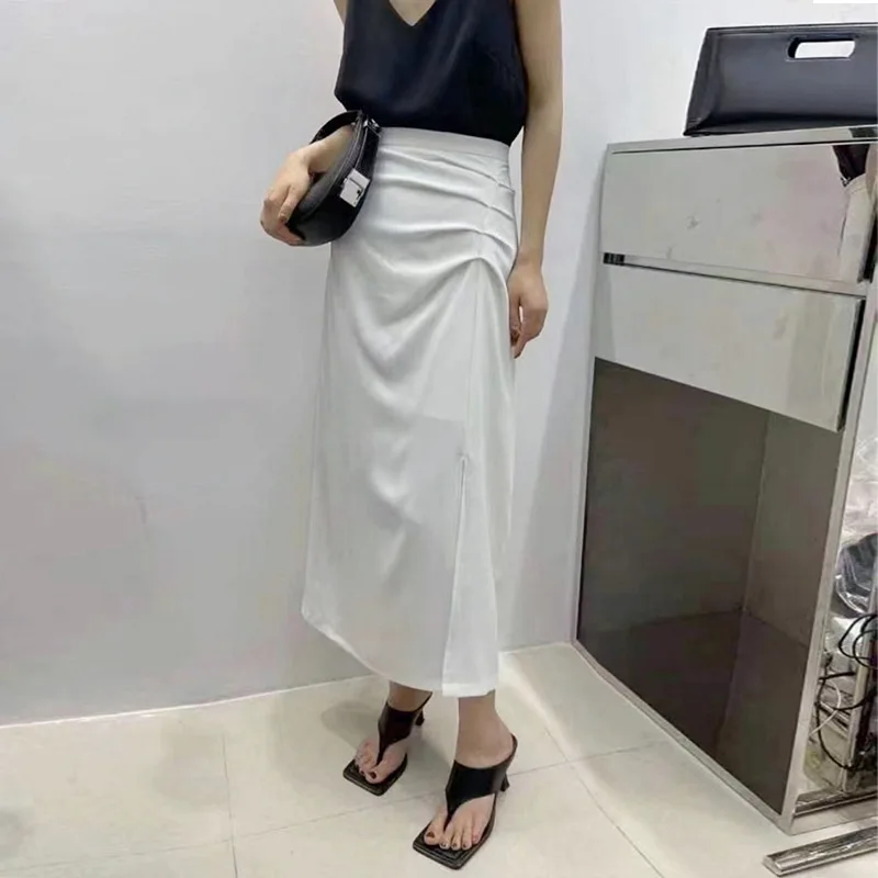 2022Summer New High Waist Thin Casual Elegant Pleated Skirt Simple Solid Color Temperament Women A-line Long Skirt Free Shipping
2022Summer New High Waist Thin Casual Elegant Pleated Skirt Simple Solid Color Temperament Women A-line Long Skirt Free Shipping