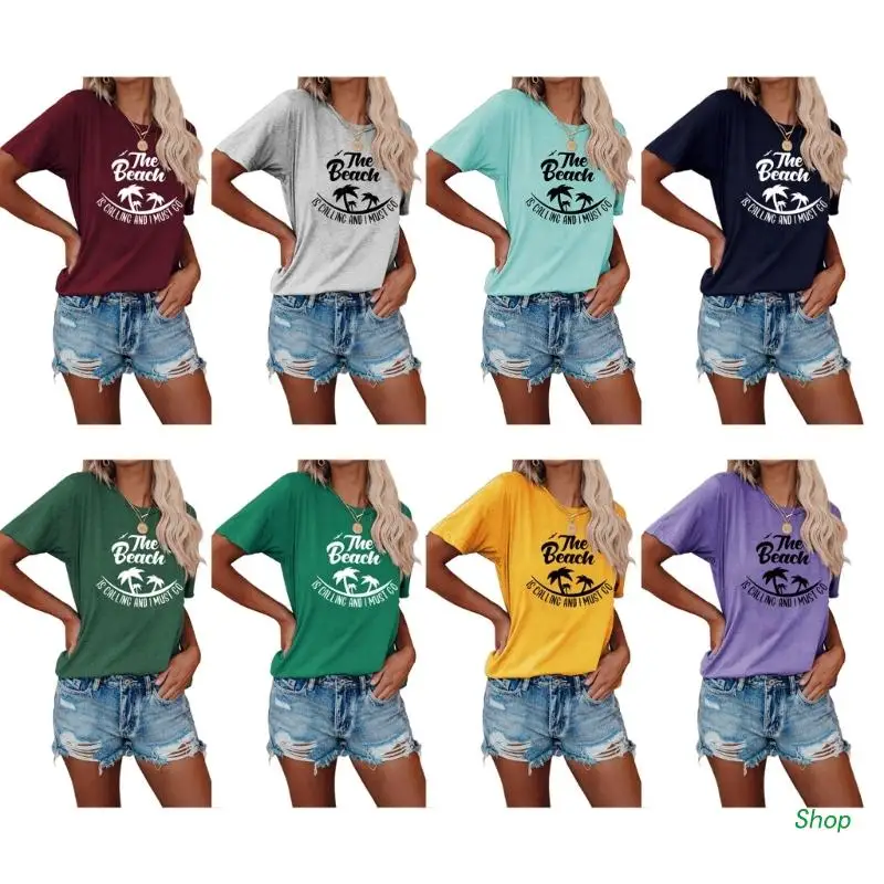 Женская футболка с принтом букв L5YC, графические рубашки, Пляжная футболка с надписью «is call and I Must Go», Топ
Женская футболка с принтом букв L5YC, графические рубашки, Пляжная футболка с надписью «is call and I Must Go», Топ