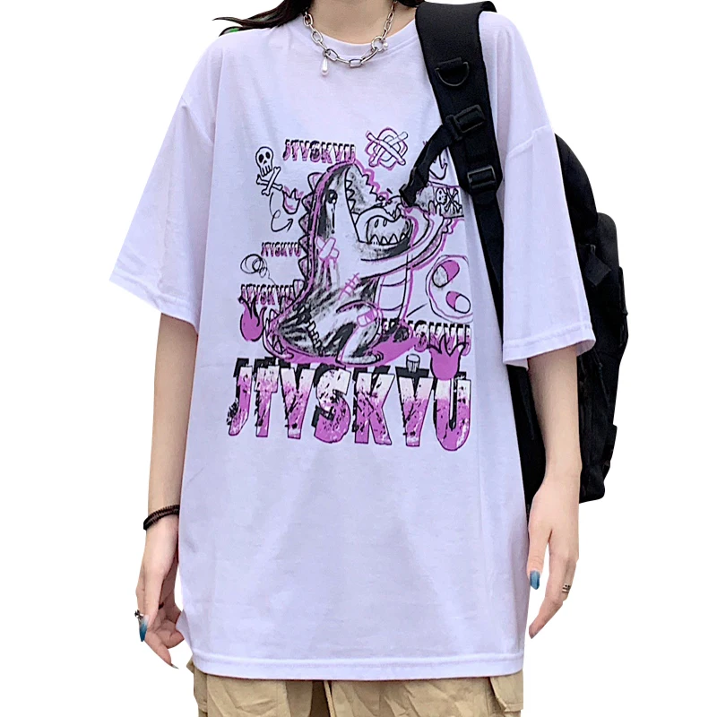 2022 Summer Oversized T-Shirt Women Punk High Street Wear Round Neck Short-Sleeve Fashion Top 00514
2022 Summer Oversized T-Shirt Women Punk High Street Wear Round Neck Short-Sleeve Fashion Top 00514